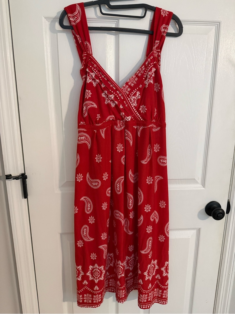 Faded Glory Red Paisley Midi Dress